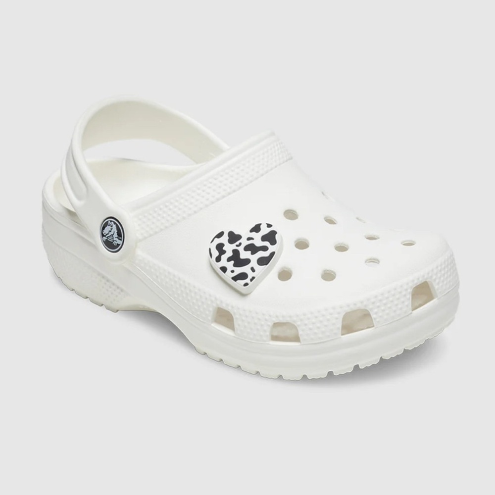 Crocs - Cow Print Heart Jibbitz Charm